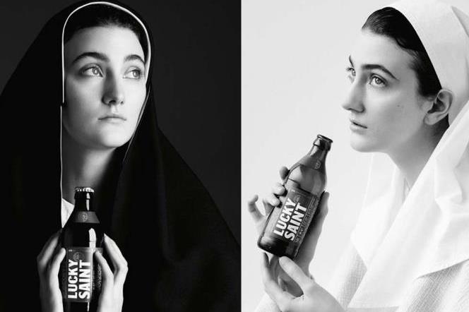 Бренд Lucky Saint запустил рекламную кампанию с монахинями 