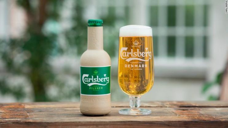 Carlsberg работает над созданием бутылок из бумаги
