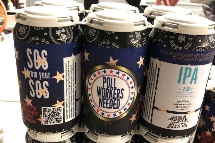 В США с помощью пивных этикеток зазывают добровольцев в избирательные комиссии