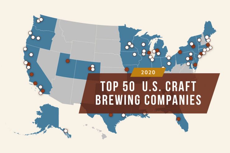 Brewers Association назвала 50 крупнейших пивоварен США по итогам 2020 года