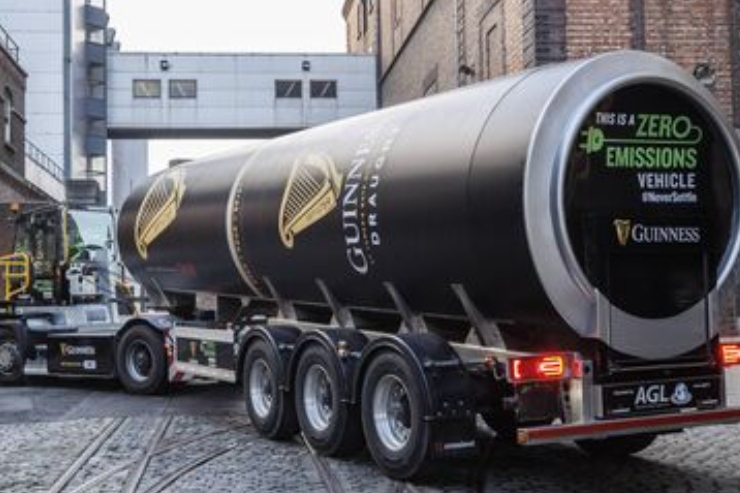 Пиво Guinness будут доставлять на грузовиках с нулевым углеродным следом 