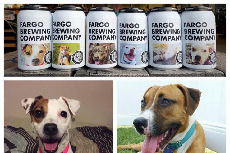 Американская пивоварня для спасения собак напечатала их фото на пиве