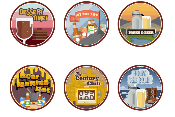 В Untappd добавили шесть новых беджей