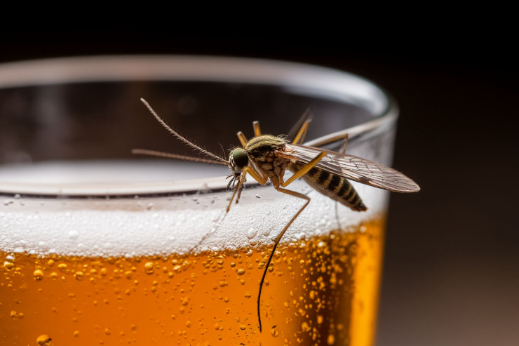 Учёные: комары чаще кусают тех, кто пьёт пиво
