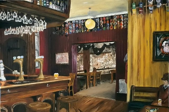 Пивовар на карантине писал картины маслом, скучая по атмосфере паба
