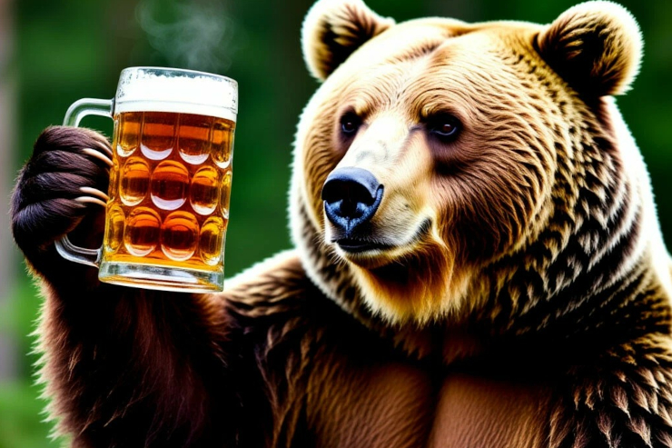ФАС возбудила дело против пивного магазина из-за медведя с кружкой пива